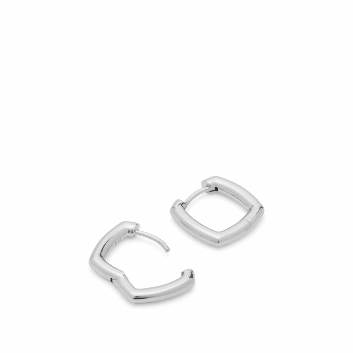 Tom Wood Frame Hoop Earrings - Small in Silver 