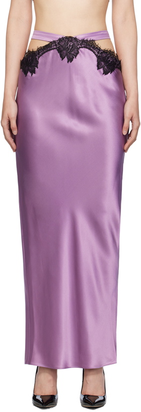 Photo: Fleur du Mal Purple Cutout Midi Skirt