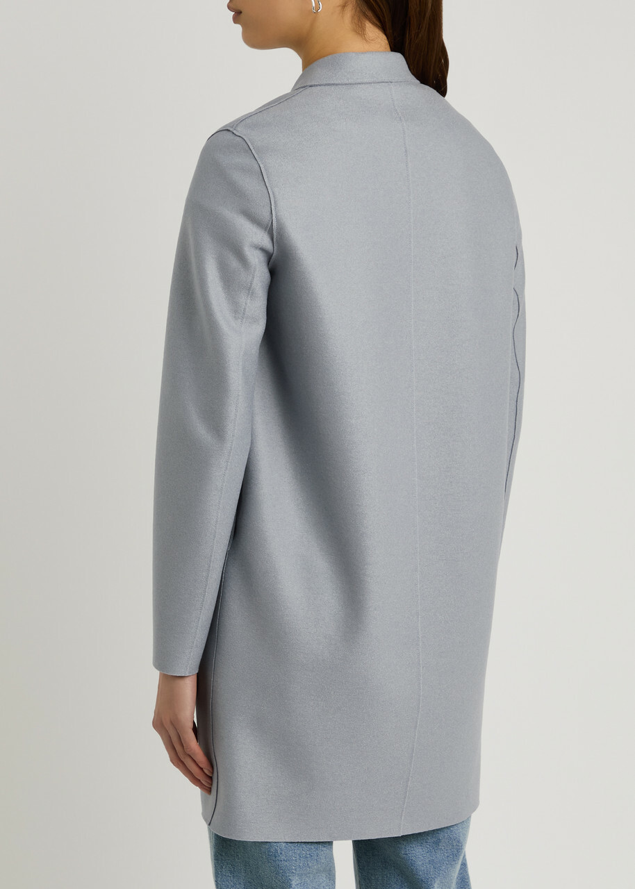 Harris Wharf London Cocoon Wool-felt Coat Mid Grey