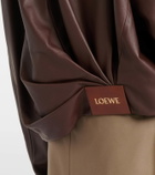 Loewe Gathered leather jacket