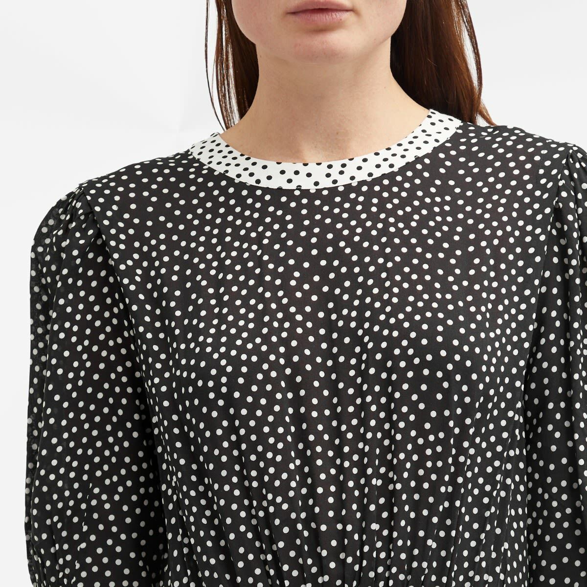 RIXO Women's Mega Leopard Polka Midi Dress in Leopard Polka