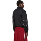 Gucci Black Pad Detail Zip-Up Sweatshirt