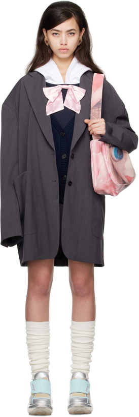 Photo: I'm Sorry by Petra Collins SSENSE Exclusive Gray JennyFax Edition Oversized Blazer