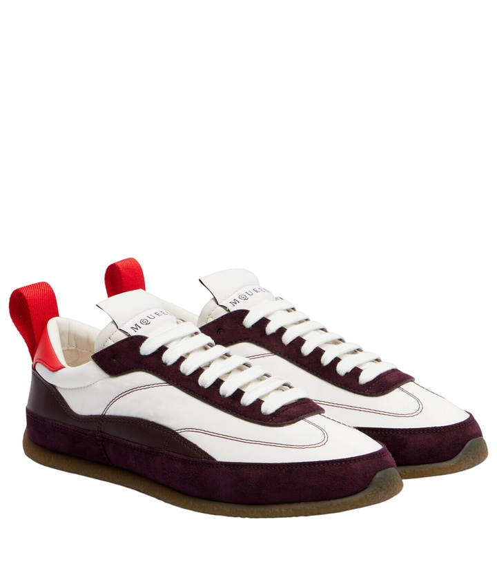 Photo: McQueen EC1 suede-trimmed leather sneakers