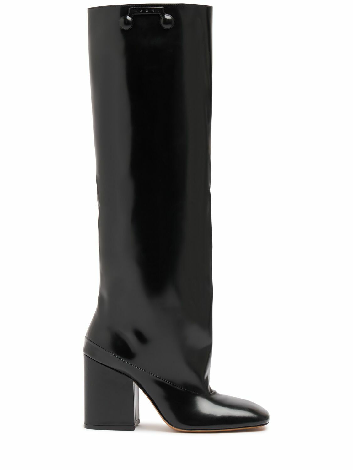 ロングブーツ Marni Boots Black leather Trunkaroo knee-high boot | Marni