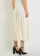Alaïa Textured Knit Midi Skirt White