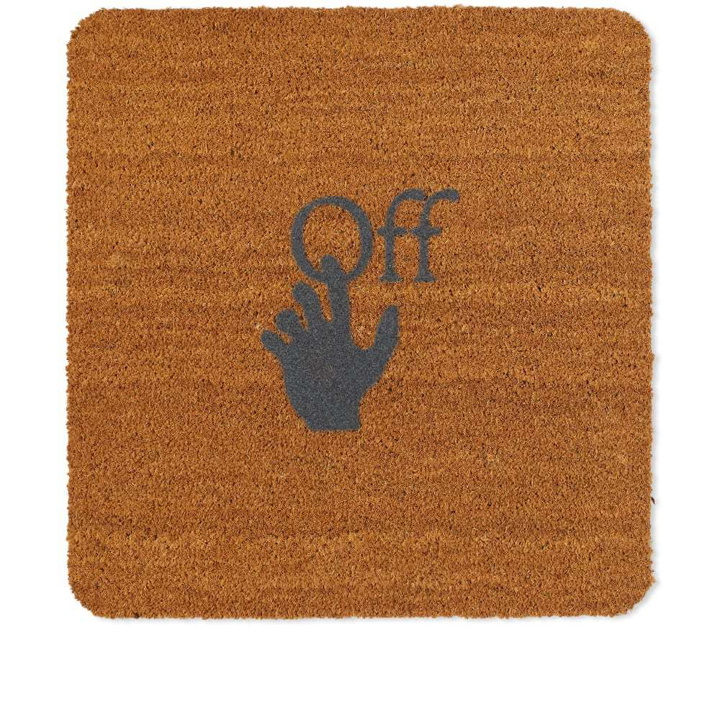 Photo: Off-White Hand Logo Square Doormat
