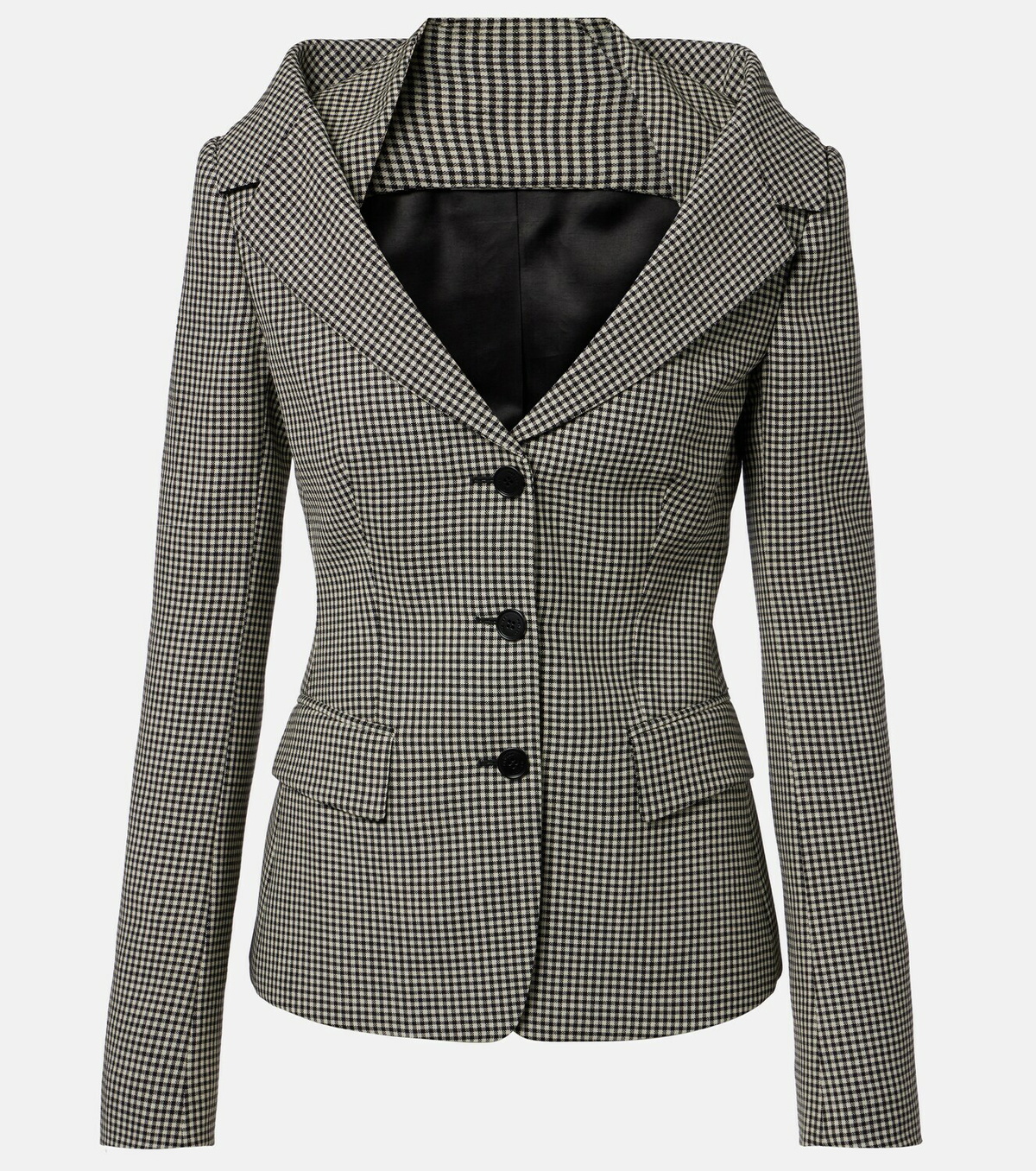 McQueen Gingham layered blazer