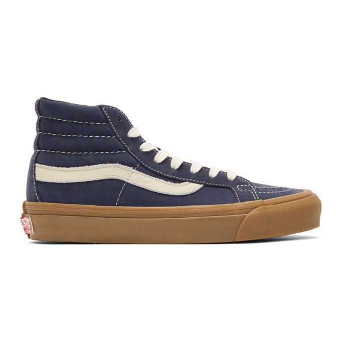 Photo: Vans Blue Nubuck OG Sk8-Hi LX Sneakers