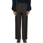 Maison Margiela Brown Checkered Regular Tailored Trousers