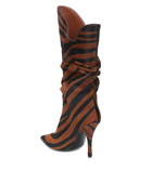 The Attico Zebra-print calf-hair ankle boots