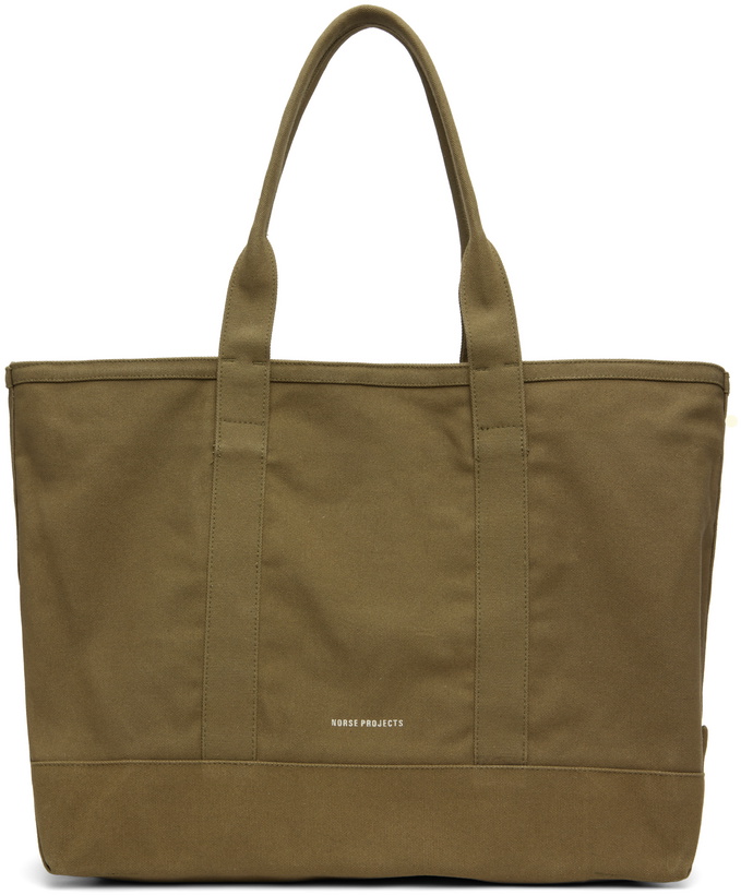 Photo: NORSE PROJECTS Khaki Stefan Cotton Canvas Tote