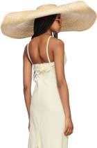 Jacquemus Beige Le Raphia 'Le Chapeau Bomba' Beach Hat