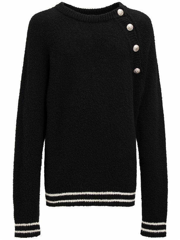 Photo: BALMAIN - Buttoned Raglan Cashmere Sweater