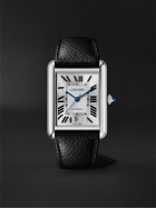 Cartier - Tank Must Automatic 41mm Stainless Steel and Leather Watch, Ref. No. WSTA0040