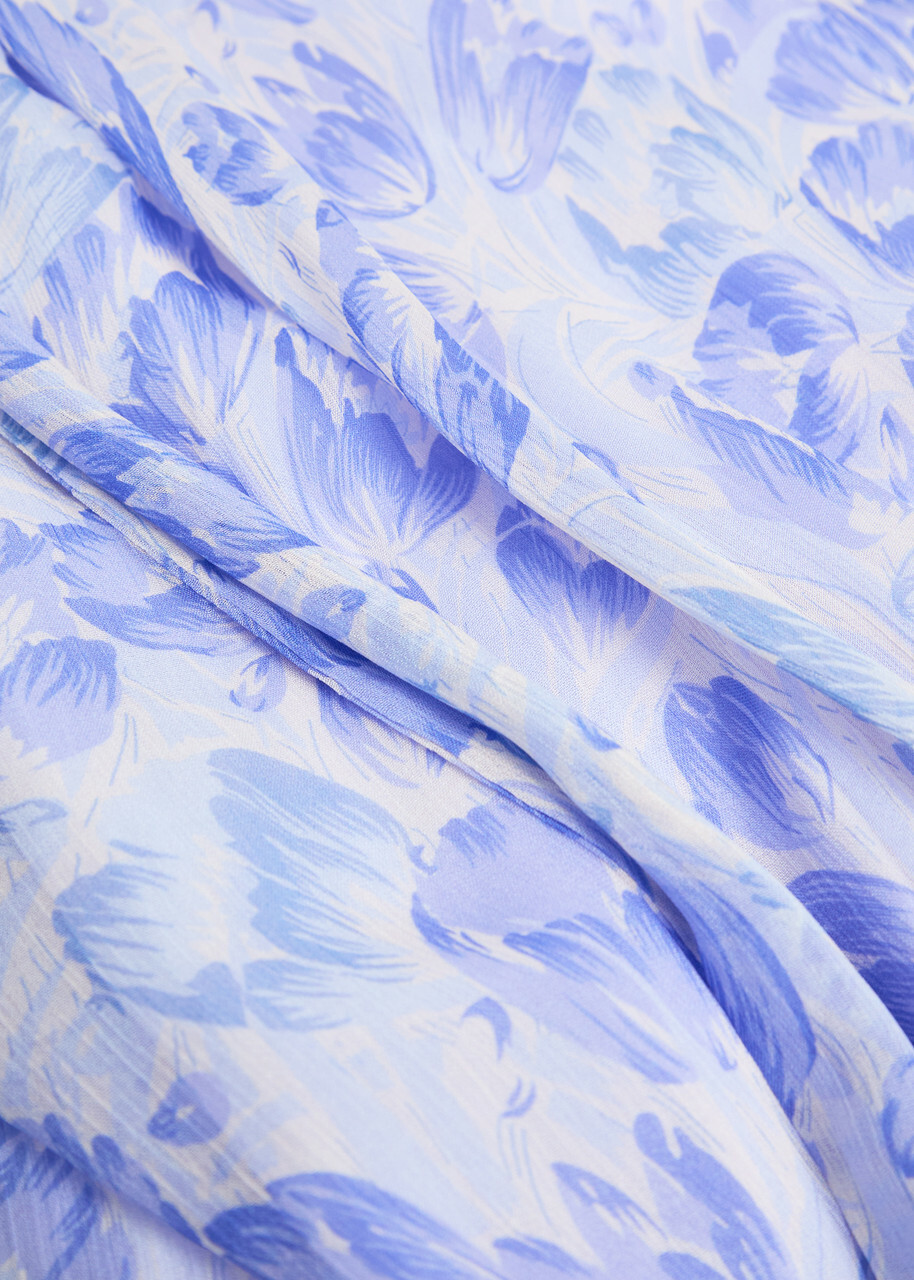 Rixo Corrine Floral-print Chiffon Maxi Dress Light Blue