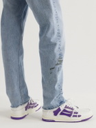 AMIRI - Skel-Top Colour-Block Leather Sneakers - Purple