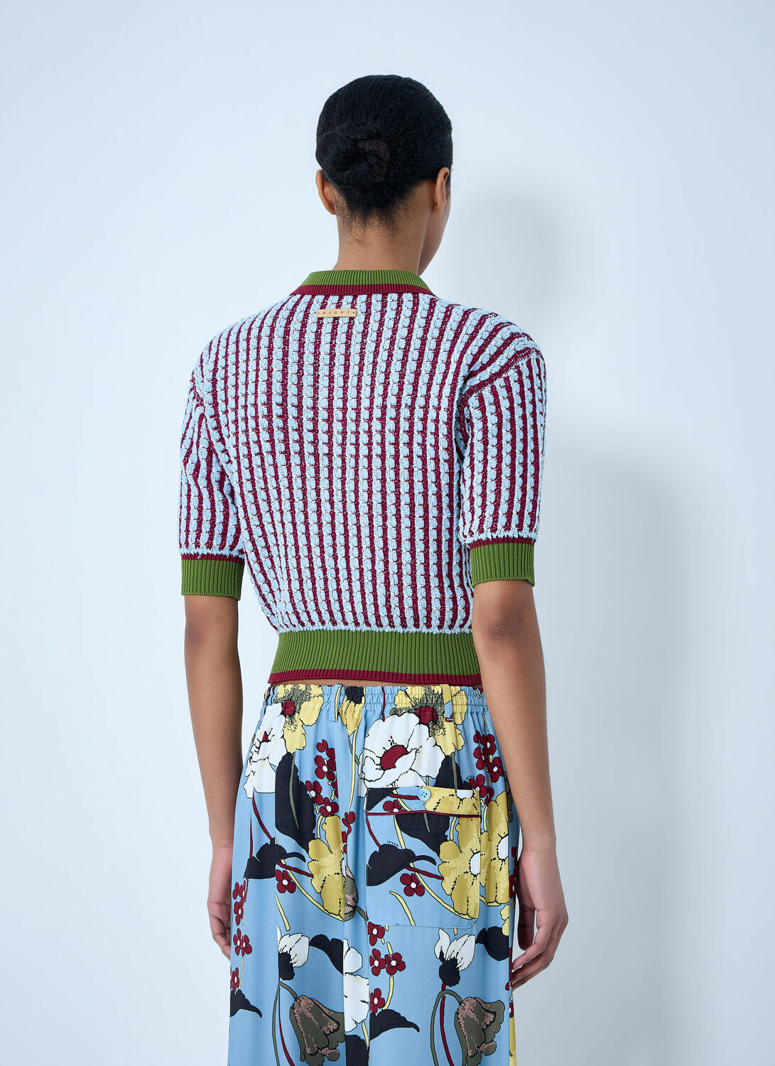 Marni Textured Knit Polo Sweater