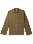 TEKLA - Organic Cotton-Flannel Pyjama Shirt - Green