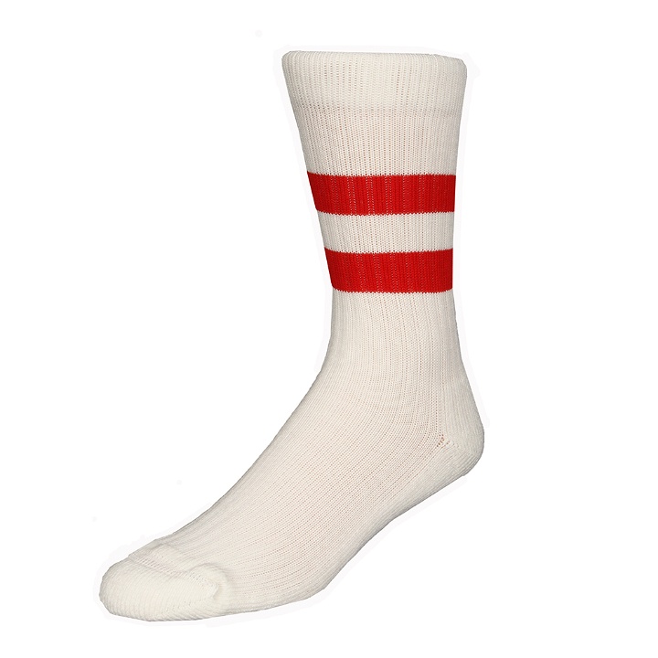 Photo: Bjarki Sports Socks - Cream / Coral Red
