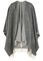 Eileen Fisher Fringed Brushed Cotton-blend Poncho - Grey - One Size
