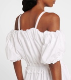 Noir Kei Ninomiya Off-shoulder cotton poplin midi dress