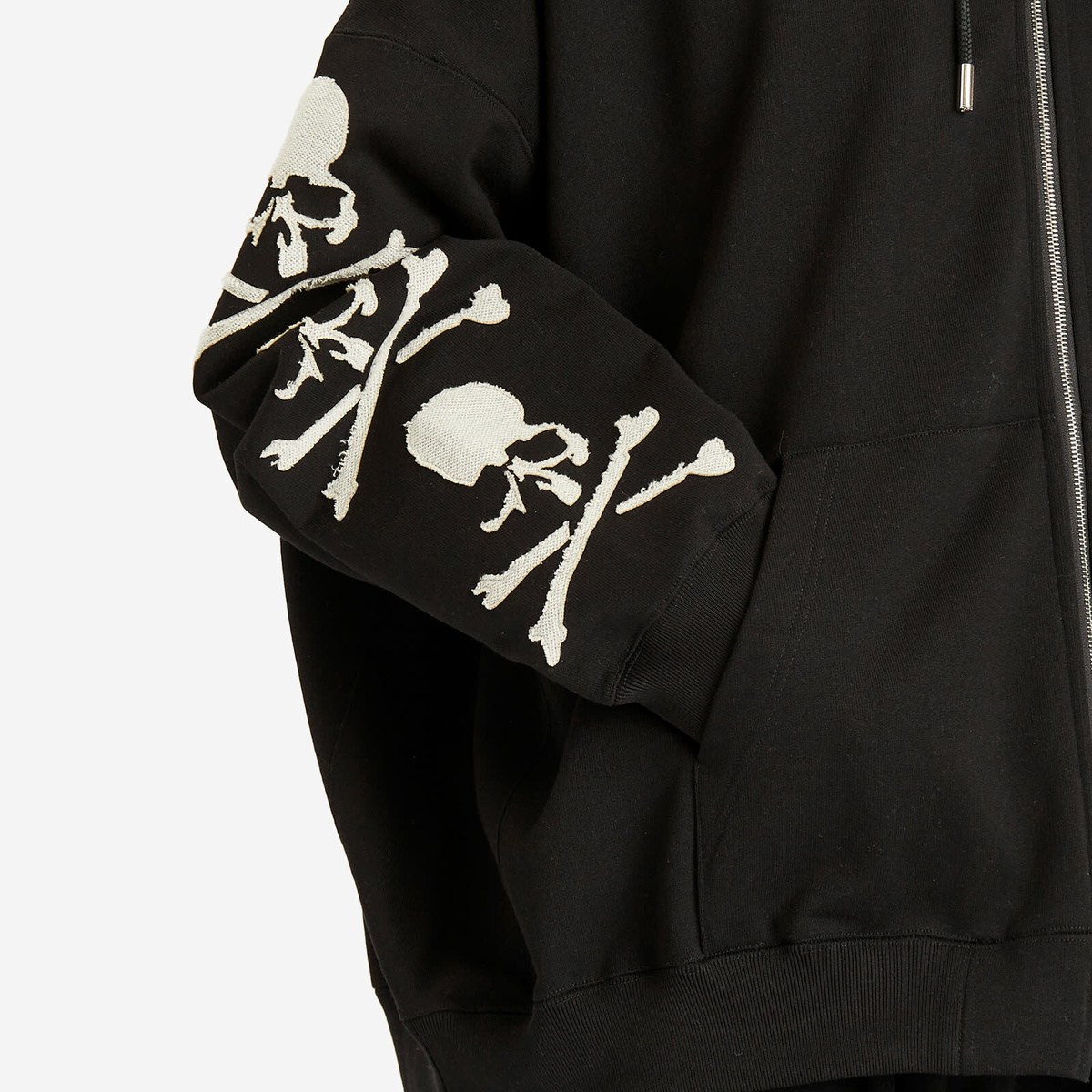 MASTERMIND WORLD Men's Patch Zip-Up Hoodie in Black