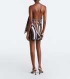 Pucci Iride silk twill wrap skirt