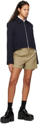 Wooyoungmi Beige Creased Shorts