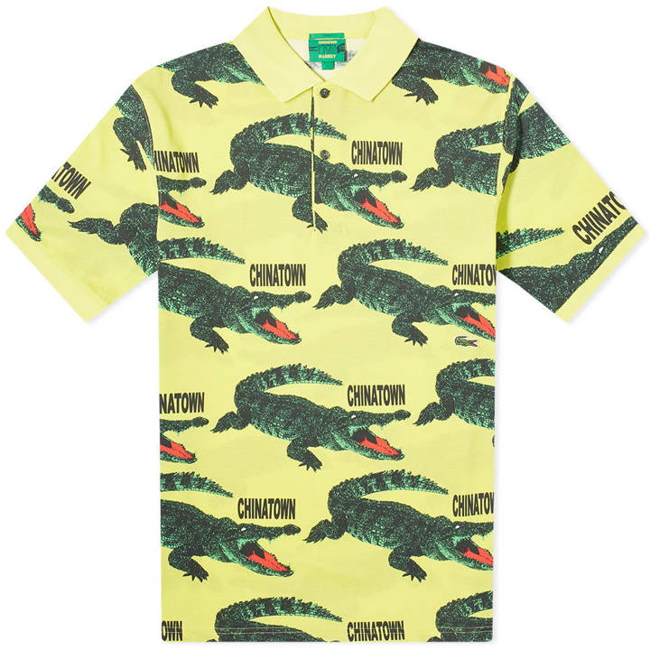 Photo: Lacoste L!ve x Chinatown Market Printed Polo