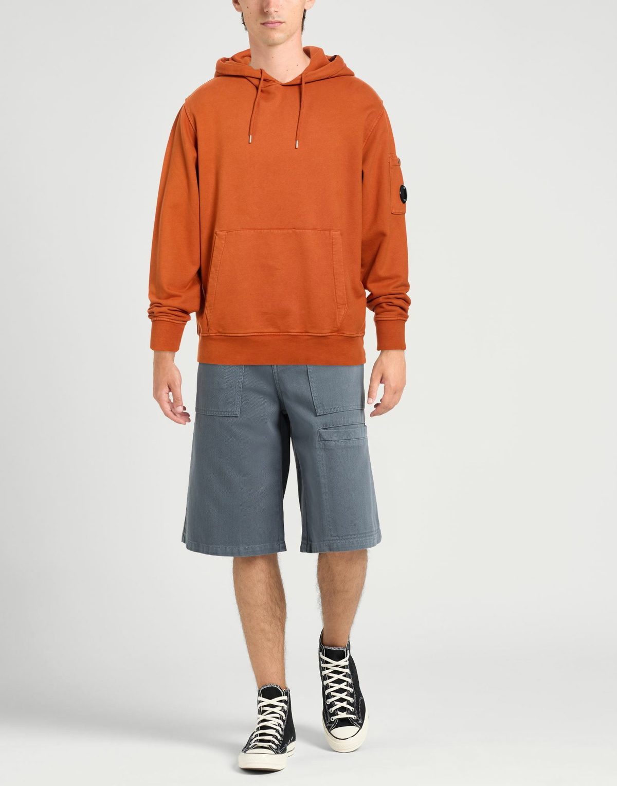 C. p. Company Mens Sweatshirt in Orange