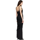 Rick Owens Black Tower Strutter Draped Maxi Dress
