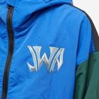 JW Anderson Men's Colour Block JWA Parka Jacket in Blue/Green