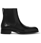 TOM FORD - Edgar Cap-Toe Polished-Leather Chelsea Boots - Black
