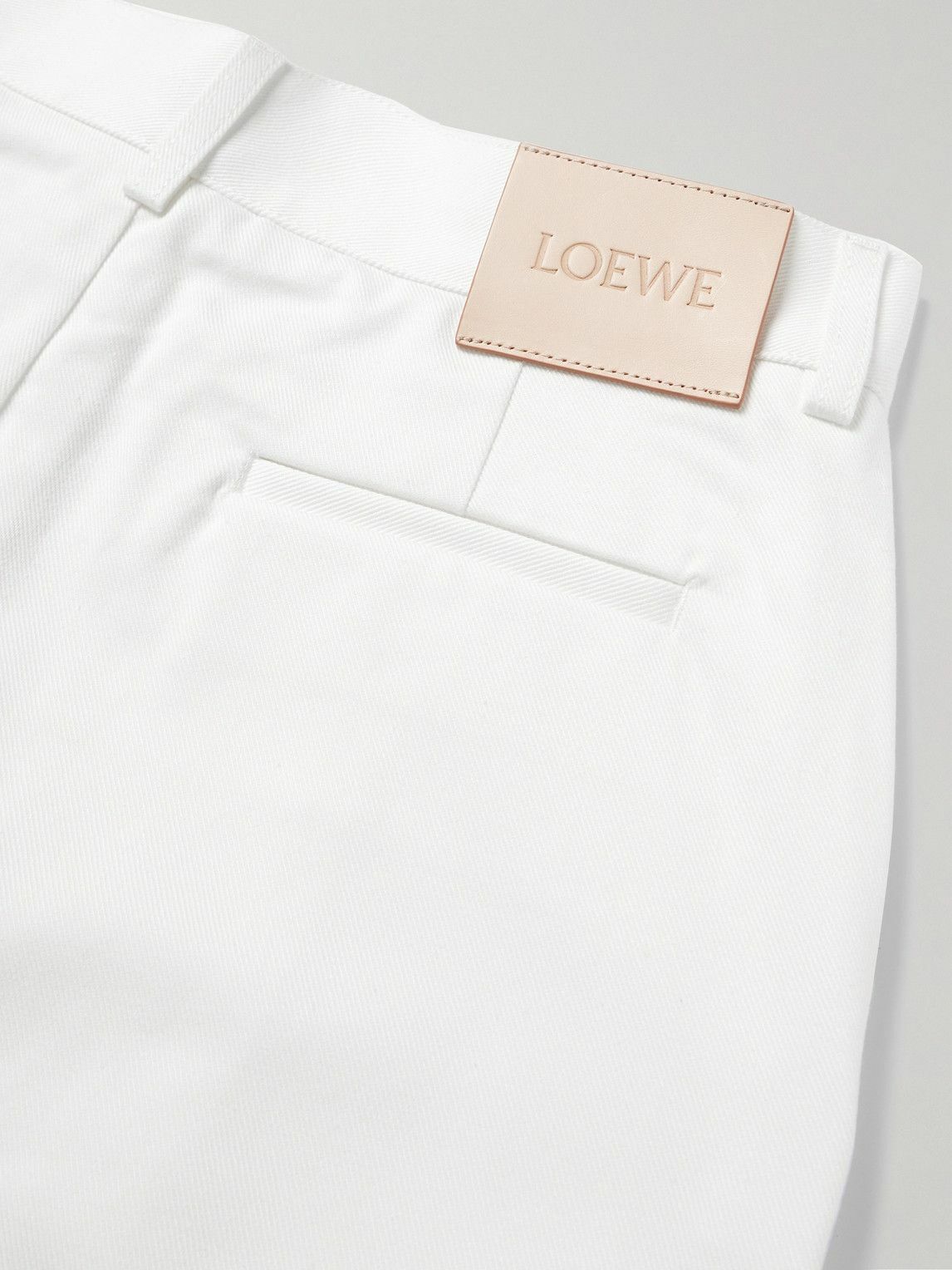 LOEWE - Straight-Leg Pleated Jeans - White