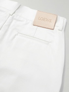 LOEWE - Straight-Leg Pleated Jeans - White