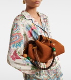 Jimmy Choo Bon Bon Medium beaded suede bucket bag