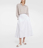 The Row Fleur cotton midi skirt