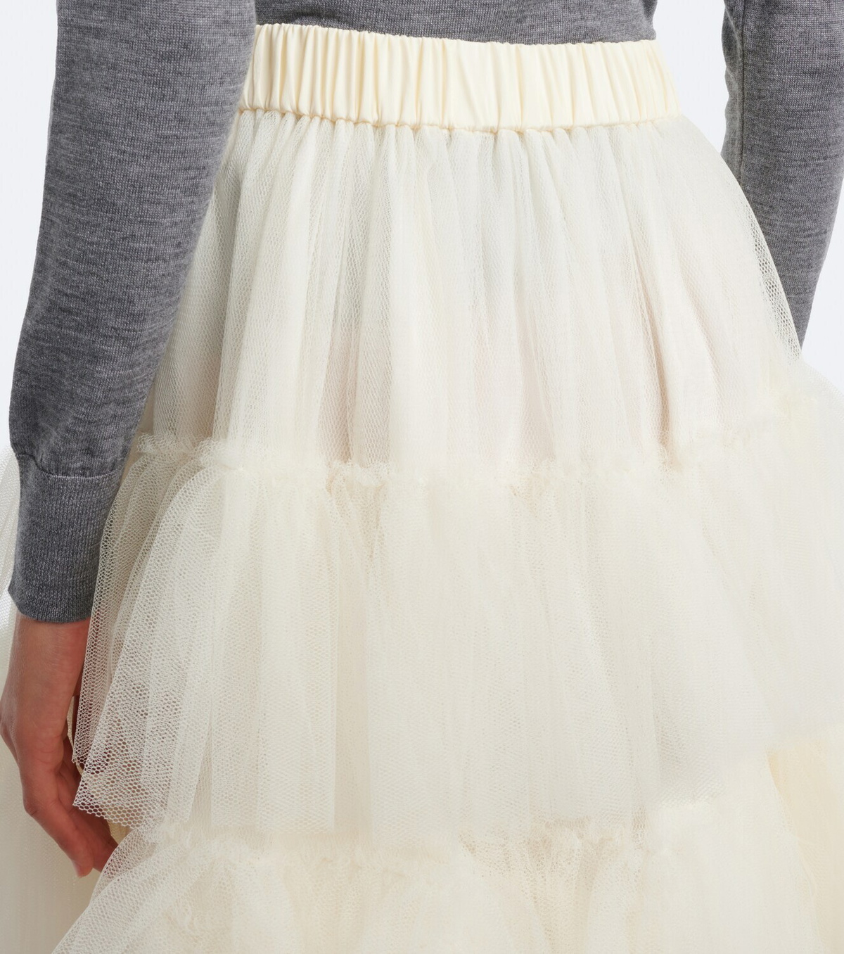 Simone Rocha Ruffled tulle midi skirt