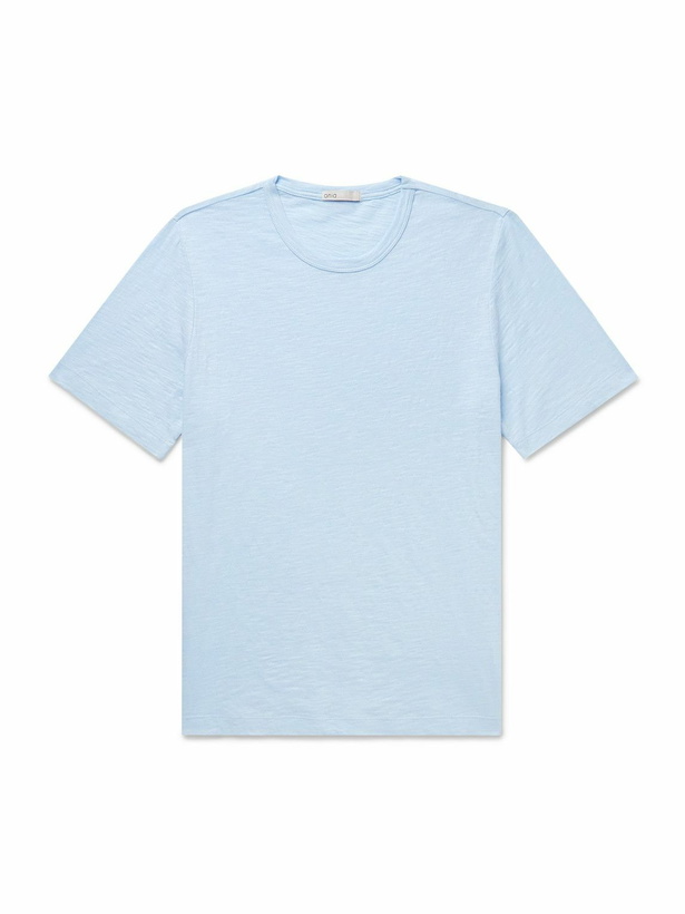 Photo: Onia - Slub Cotton-Jersey T-Shirt - Blue