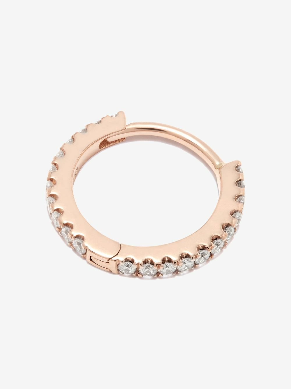 MARIA TASH 18K Rose Gold Eternity Diamond Hoop Earring