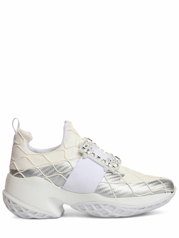 Photo: ROGER VIVIER - Viv Run Cotton & Mesh Sneakers