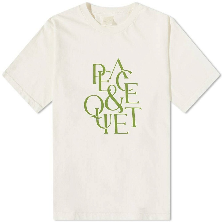 Photo: Museum of Peace and Quiet Serif T-Shirt in Bone