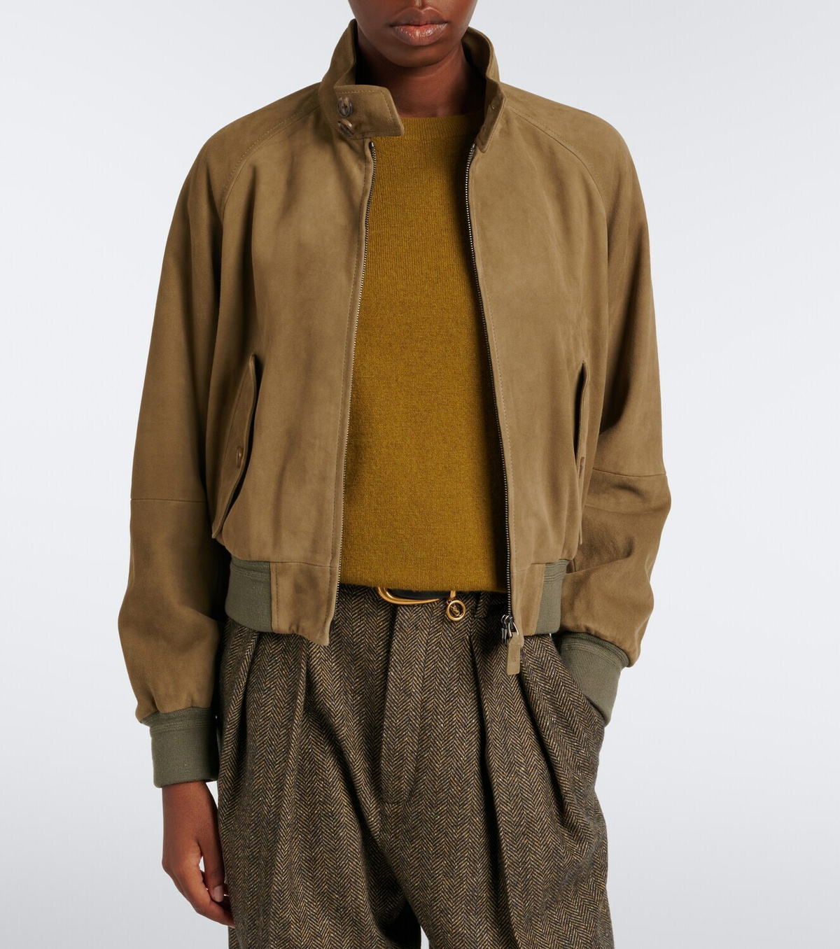 Ralph Lauren Collection Suede bomber jacket