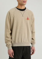 Vivienne Westwood Orb-embroidered Cotton Sweatshirt Sand