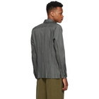 Issey Miyake Men Grey Wrinkle Shirt