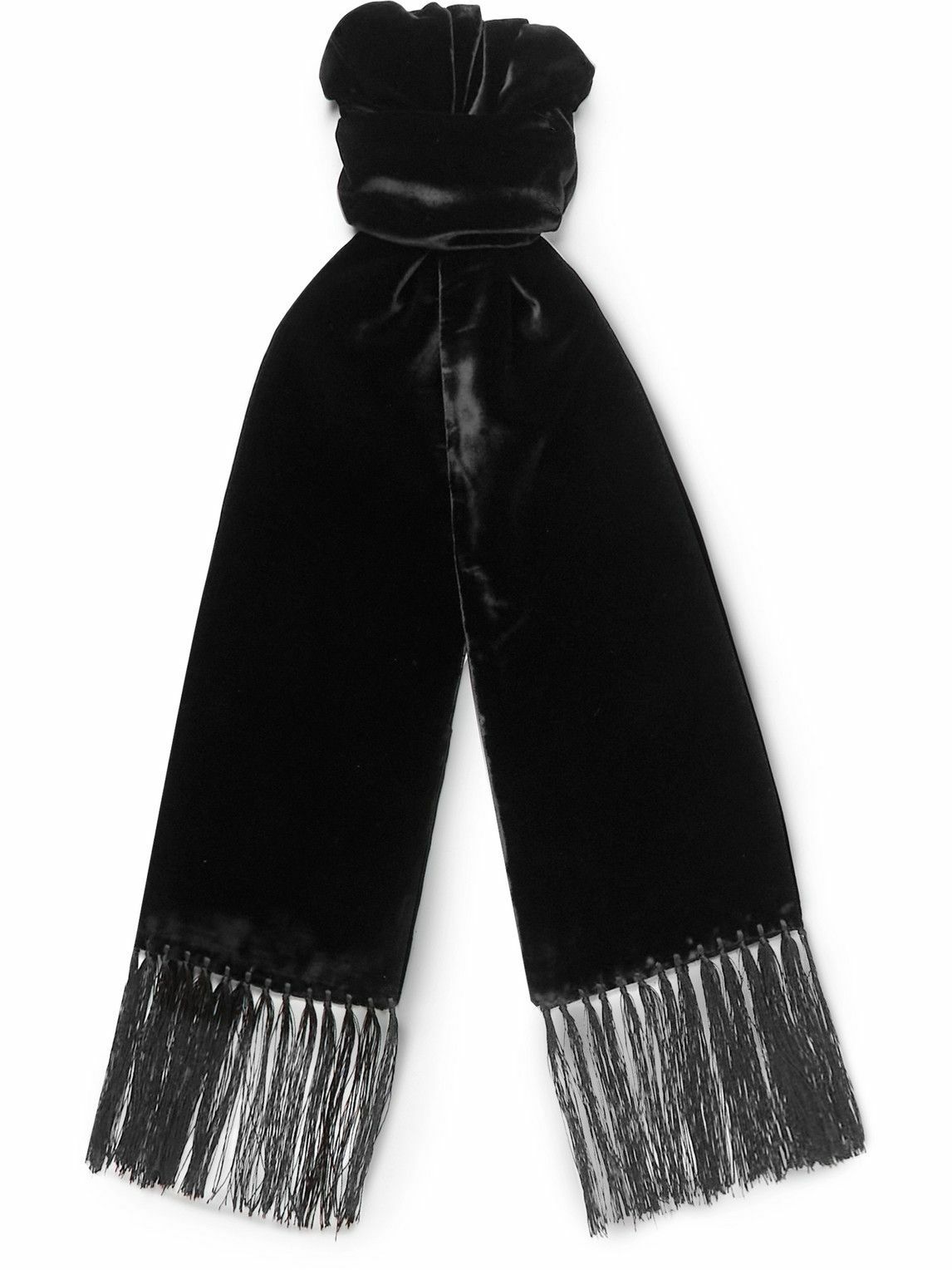 TOM FORD - Fringed Velvet Scarf TOM FORD