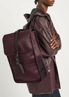 Rains Mini Rubberised Backpack - Burgundy - One Size