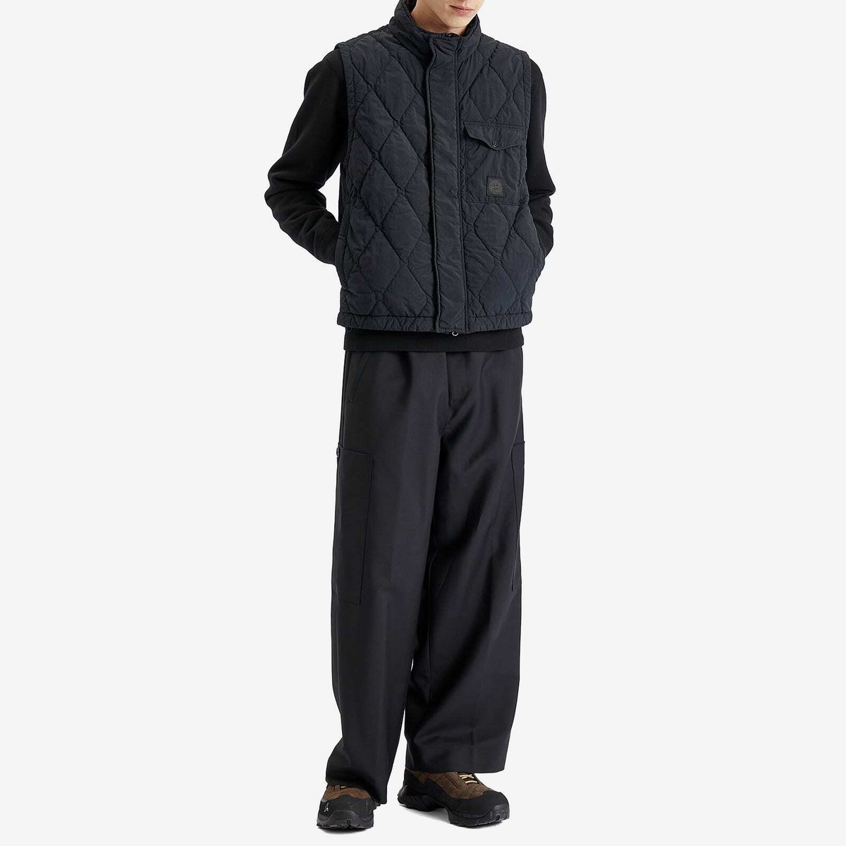 Stone Island Men's Ghost Piece Nylon Smerigliato PrimaLoft Vest in