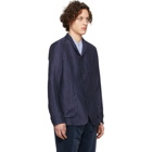 Giorgio Armani Navy Shantung Blazer